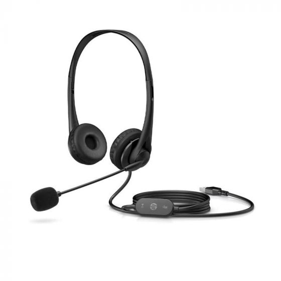 HP Wired Headset with Microphone, Black - G2-428H5AA-ABB