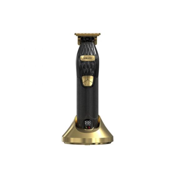 Sokany Rechargeable Hair Trimmer, Dry, Black and Gold - SK-9972