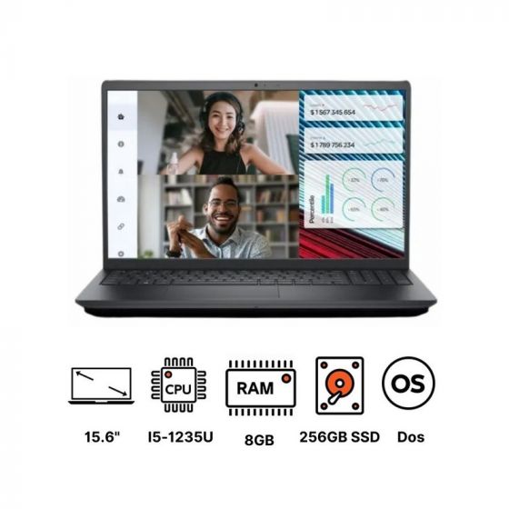لاب توب ديل فوسترو 3520، انتل كور  I5-1235U، هارد SSD سعة 256 جيجا، رام 8 جيجا، شاشة FHD مقاس 15.6 بوصة بمعدل تحديث 120 هرتز، كارت شاشة انتل UHD جرافيكس، دوس - اسود