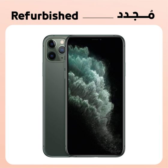 Refurbished Apple iPhone 11 Pro Max, 512GB, 4GB RAM, 4G LTE, Single SIM, Midnight Green, Gold Grade, 12 Months Warranty from The Seller