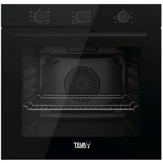 Teva Built-in Gas Oven, with Grill, 82 Liters, Black - QGSTL 75DT1 CS
