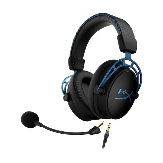 HyperX Cloud Alpha S Wired Gaming Headset with Microphone - Black and Blue