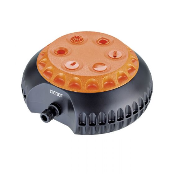 Claber Multifunction Sprinkler, Black/Orange - 8654