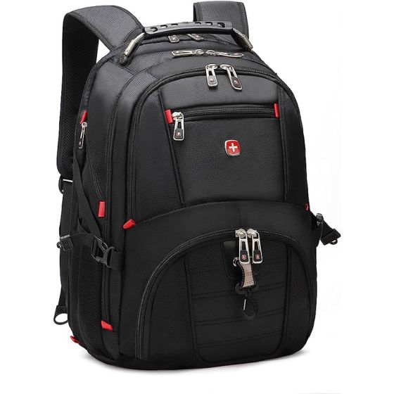 Swissgear Waterproof ScanSmart Laptop Backpack 15.6 inch Swiss Gear Bag for Apple / Dell / Toshiba / Lenovo / Asus / Samsung / HP / Microsoft / MSI - Black