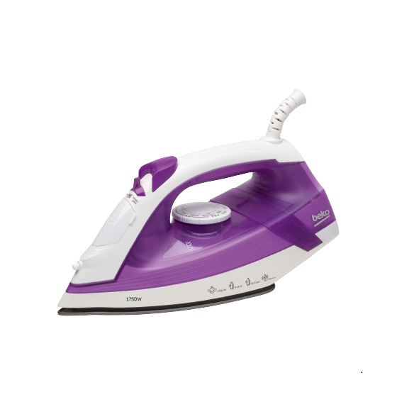 Beko Steam Iron, 220 mL, 1800 Watt, White and Violet - SIM3617