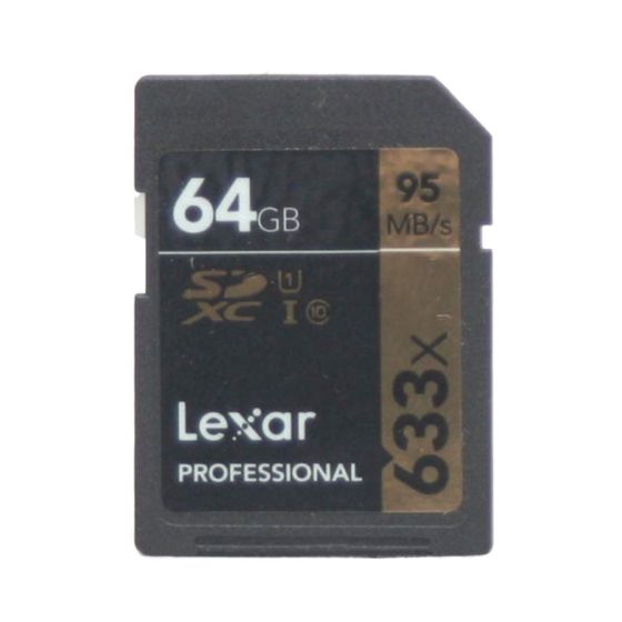 Lexar Professional 633x SDXC UHS-I Memory Card, 64GB, 95MB-s - LSD64GCB1EU633