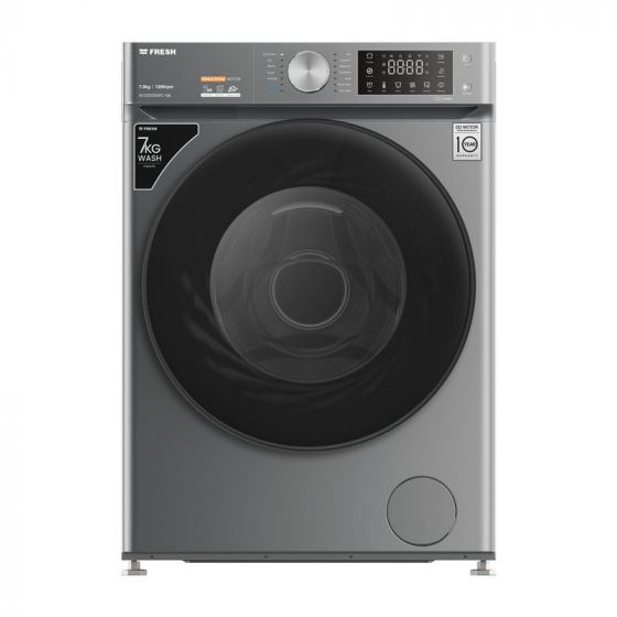Fresh  Front Load Inveter Washing Machine, 7KG, Dark Silver - W7DD1255PCDS