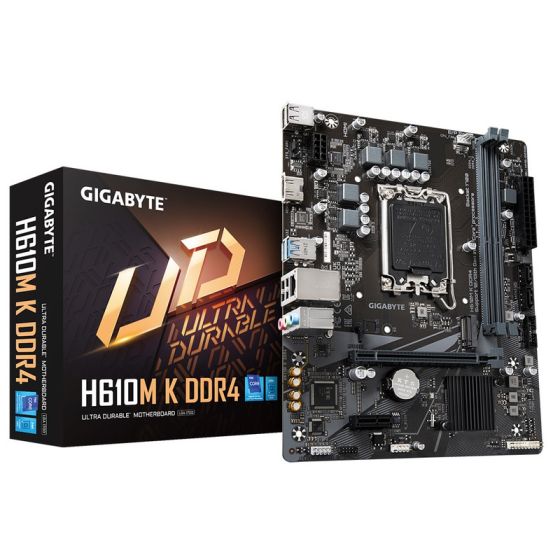 Gigabyte H610M K DDR4 Motherboard - Black
