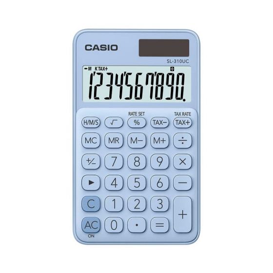 آلة حاسبة محمولة كاسيو، ازرق فاتح - SL-310UC-LB
