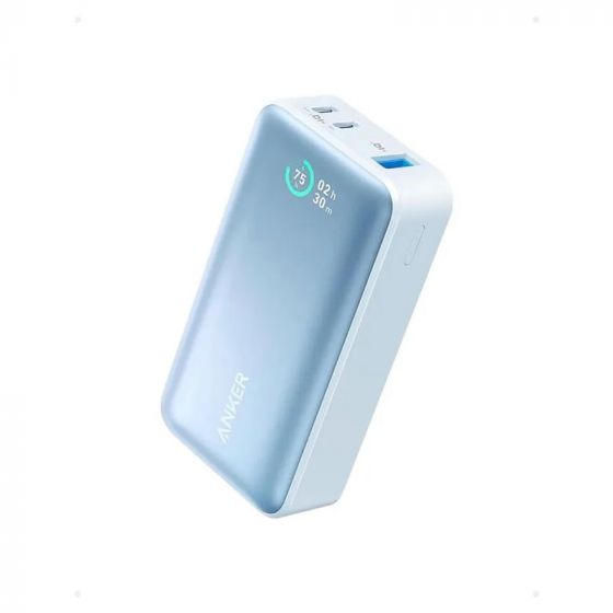 باور بانك انكر، 10000 مللي امبير، 3 منافذ USB، ازرق - A1256H32