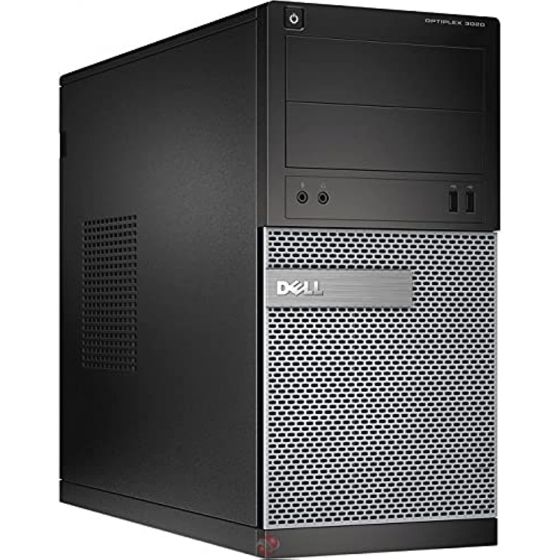 Dell Optiplex 3020 Tower PC, Intel Core i3-4130, 500 GB HDD, 8 GB RAM, Intel Graphics, DOS - Black
