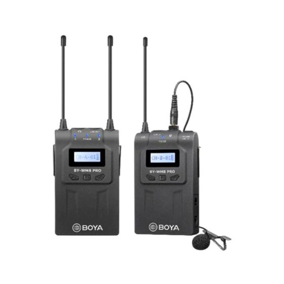 Boya Dual UHF Channel Wireless Microphone System, Black - BY-WM8
