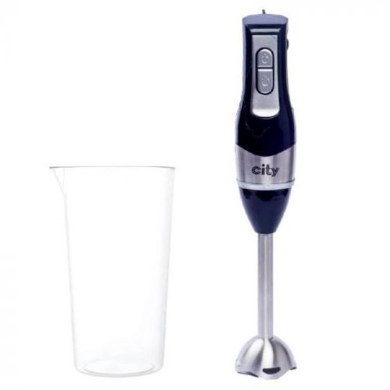 City 3 In 1 Hand Blender, 1200 Watt, Black and Silver - HMA-1028