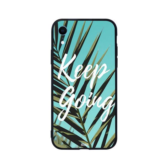 جراب ظهر بطبعة عبارة Keep Going لابل ايفون XR
