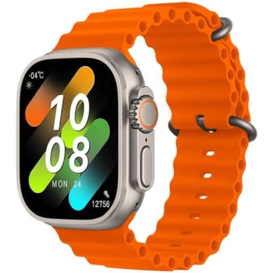 X9 Ultra 2 Series 9 Smart Watch - Gold Case and Orange Strap
