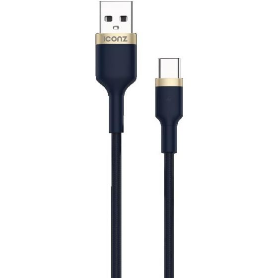 كابل USB-C ايكونز، 1 متر - كحلي وذهبي