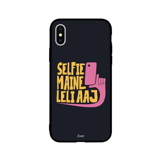 Selfie Maine Leli Aaj Printed Back Cover for Apple iPhone XS Max