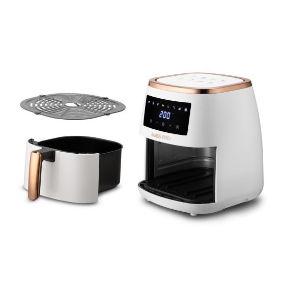 Swiss Pro Plus Air Fryer, 6.5 Liters, 1500 Watt, White - SP-AF6.5L.WG