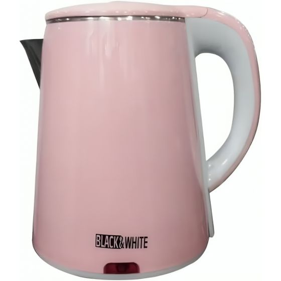 Black and White Electric Kettle, 2 Liters, 1500W, Pink - L-300