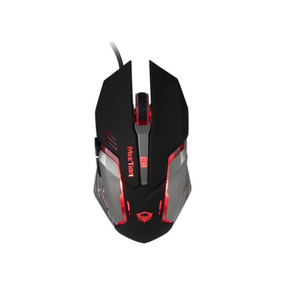 Meetion Backlight Wired Gaming Mouse, 2400 DPI, Black - M915