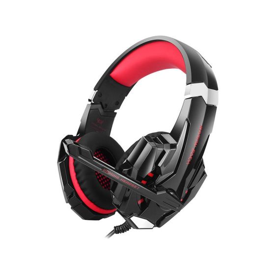 Kotion Each Gaming Wired Headphones with Microphone, Black and Red - GS900