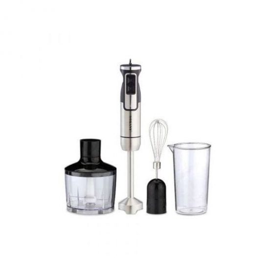 Sokany Hand Blender with Attachments, 800 Watt, Silver and Black - SK-1725-4