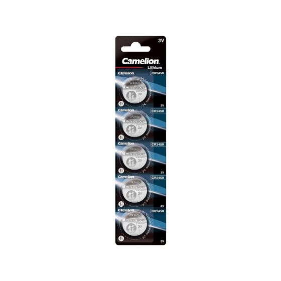 Camelion Lithium Button Cell Battery, 5 Pieces - CR2450