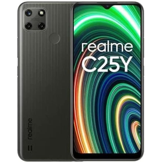 ريلمي C25Y بشريحتين اتصال، سعة 128 جيجا، 4 جيجا رام، شبكة 4G LTE - رمادي