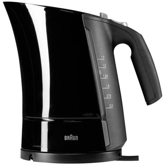 Braun MultiQuick 5 Electric Water Kettle, 1.7 Liter, 3000 Watt, Black - WK 500 BK