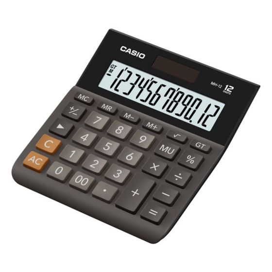 Casio Practical Calculator, Black - MH-12-BK