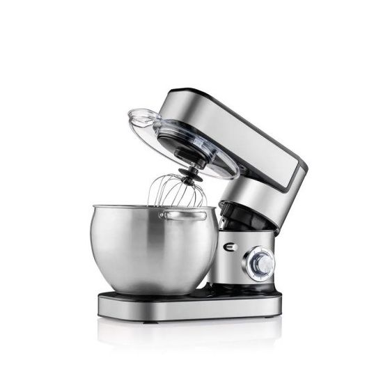 Black Stone Stand Mixer with 4 Attachments, 12 Liter, 2300 Watt,  Stainless Steel - BS-614