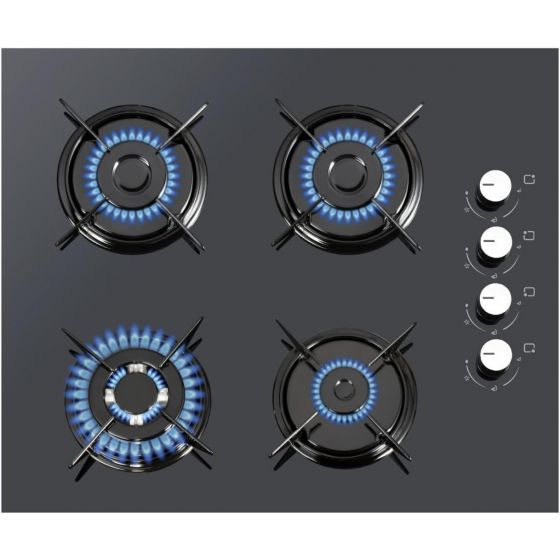 Star Max Pro Gas Built-in Hob, 60 CM, 4 Burners, Black - ‎LX40 TAHDF