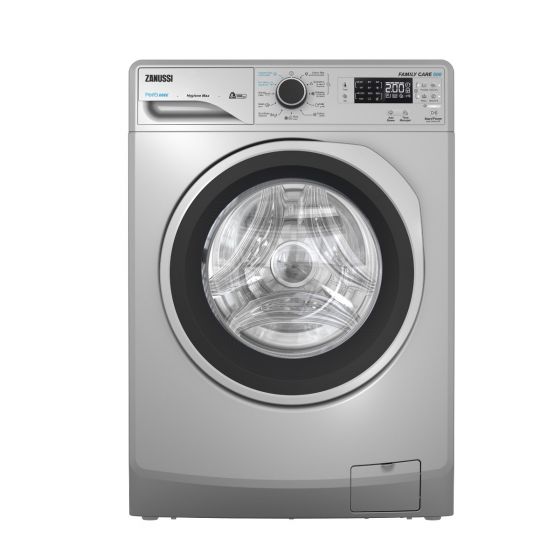 Zanussi Front Load Washing Machine, 8Kg, Silver - TC4ZWF8240SS5
