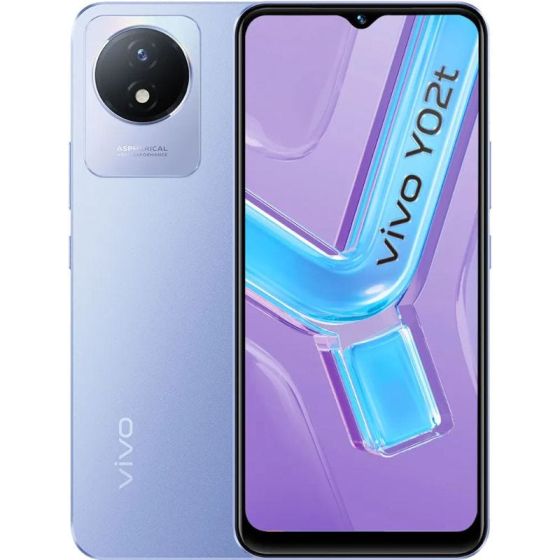Vivo Y02T, 64GB, 4GB RAM, 4G LTE, Dual SIM - Orchid Blue