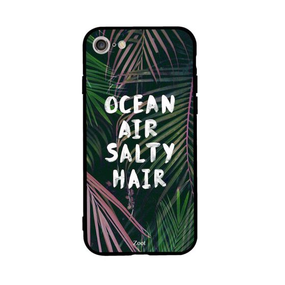 جراب ظهر بطبعة عبارة Ocean Air Salty Hair لابل ايفون 7