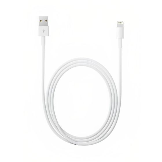 كابل USB 2.0 الى لايتينج ابل للشحن والمزامنة، 1 متر، 480 ميجابت، ابيض - MD818ZM-A