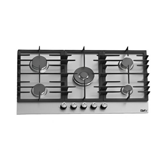 Teva Gas Built-In Hob, 90Cm, 5 Burners, Stainless Steel - BE041