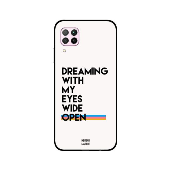 جراب ظهر مورو لورنت بطبعة عبارة Dreaming With My Eyes Wide Open لهواوي نوفا 7i