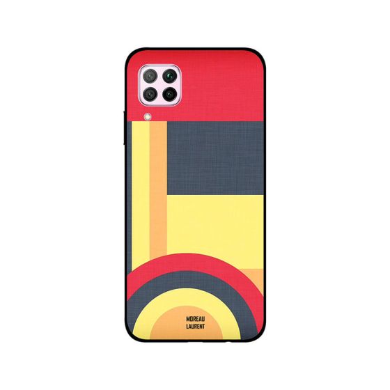 Moreau Laurent Circle At Bottom Red Yellow Grey Pattern Printed Back Cover for Huawei Nova 7i