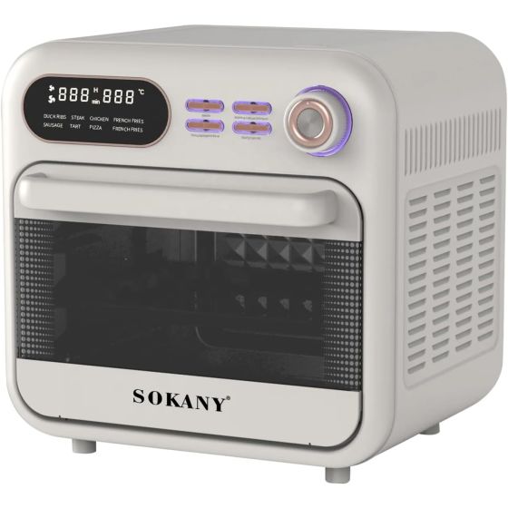 Sokany Digital Air Fryer with Oven, 18 Liter, 1800 Watt, Beige - SK-10003