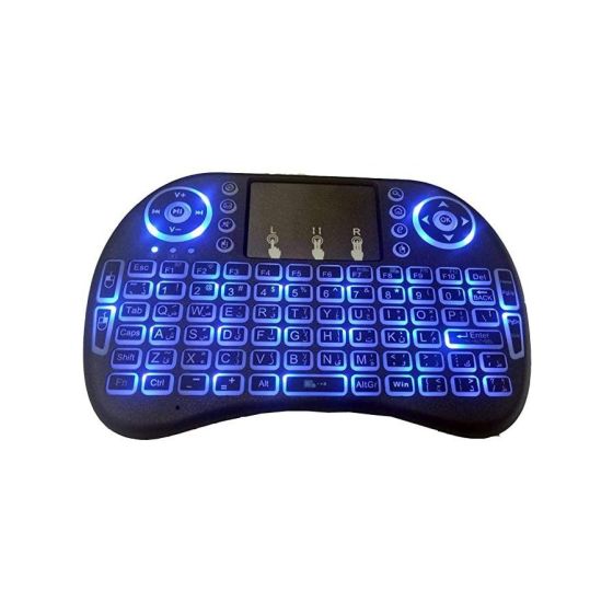 Wireless Keyboard with touchpad for Android TV Box, PlayStation 3, and PC - Black