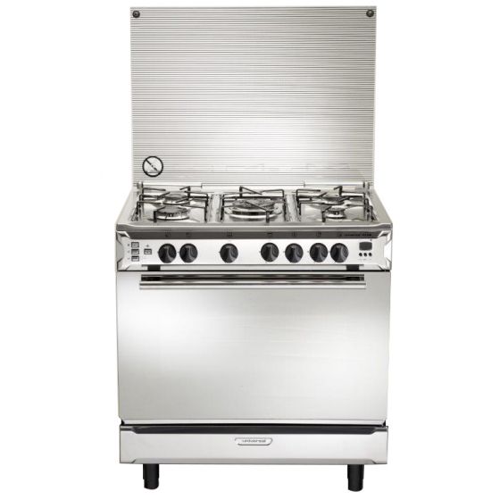 Universal Vulcan Gas Cooker, 5 Burners, Silver- 9605 VR