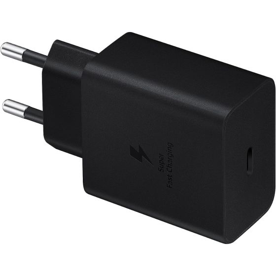 شاحن سامسونج، قوة 45 وات، منفذ USB-C، اسود - EP-T4510XBEGEU
