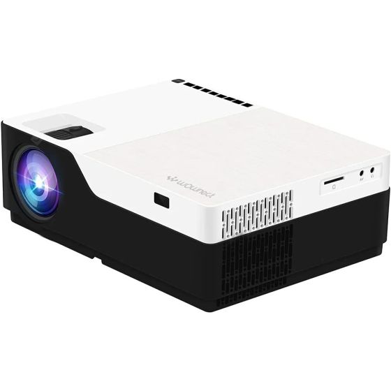 Wownect LED Projector, 1920x1080 Resolution, Black and White - M18