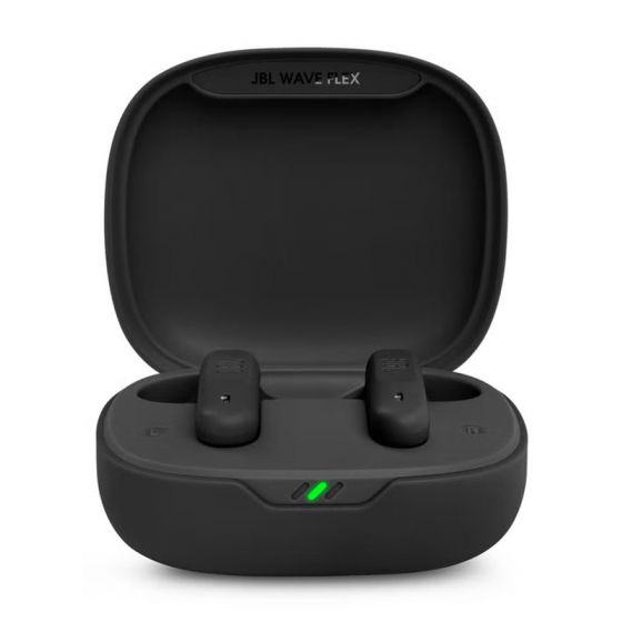 JBL Wave Flex Earbuds, Deep Bass Sound, Black - JBLWFLEXBLK