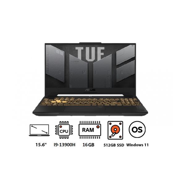 لاب توب جيمنج اسوس TUF F15 FX507VV4-LP105W ، انتل كور I9-13900H، هارد 512 جيجا SSD، رام 16 جيجا، شاشة 15.6 بوصة FHD IPS بمعدل تحديث 144 هرتز، كارت شاشة انفيديا جي فورس RTX 4060 سعة 8 جيجا، ويندوز 11 - رمادي