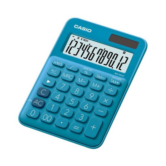 آلة حاسبة مكتبية ميني كاسيو، ازرق - MS-20UC-BU