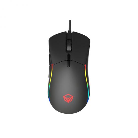 Meetion Wired Gaming Mouse, 12000 DPI, RGB, Black - GM19-2023