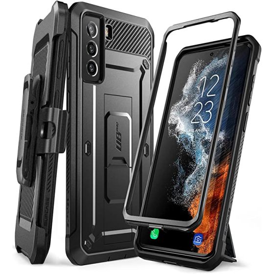 SUPCASE Unicorn Beetle Pro Series Case for Samsung Galaxy S22 Plus 5G (2022 Release), Full-Body Dual Layer Rugged Belt-Clip & Kickstand Case Without Built-in Screen Protector (Black)