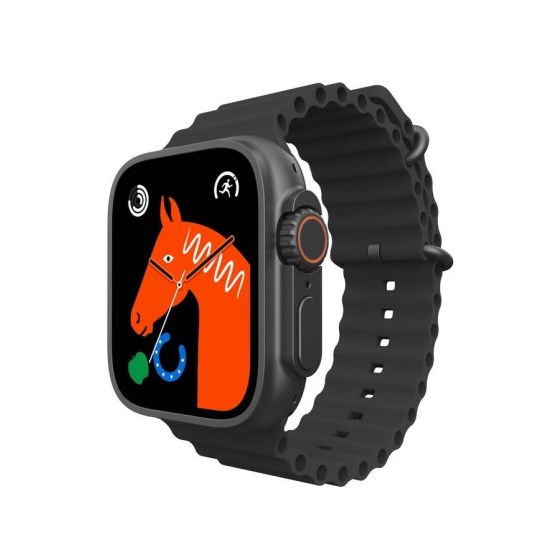 BW8 Ultra Smart Watch, 2.02 Inch - Black